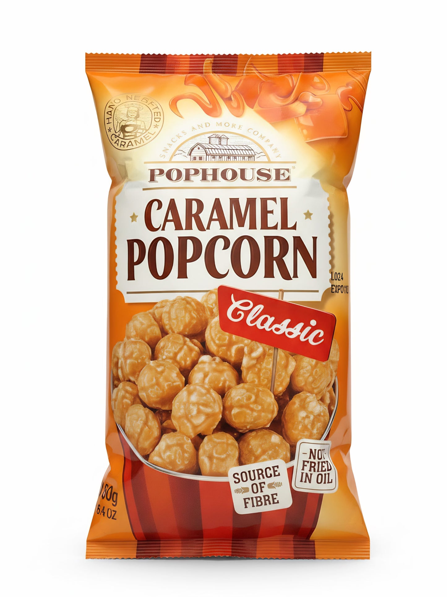 Caramel Popcorn Classic 180g POPHOUSE – karamellisiertes Popcorn klassisch