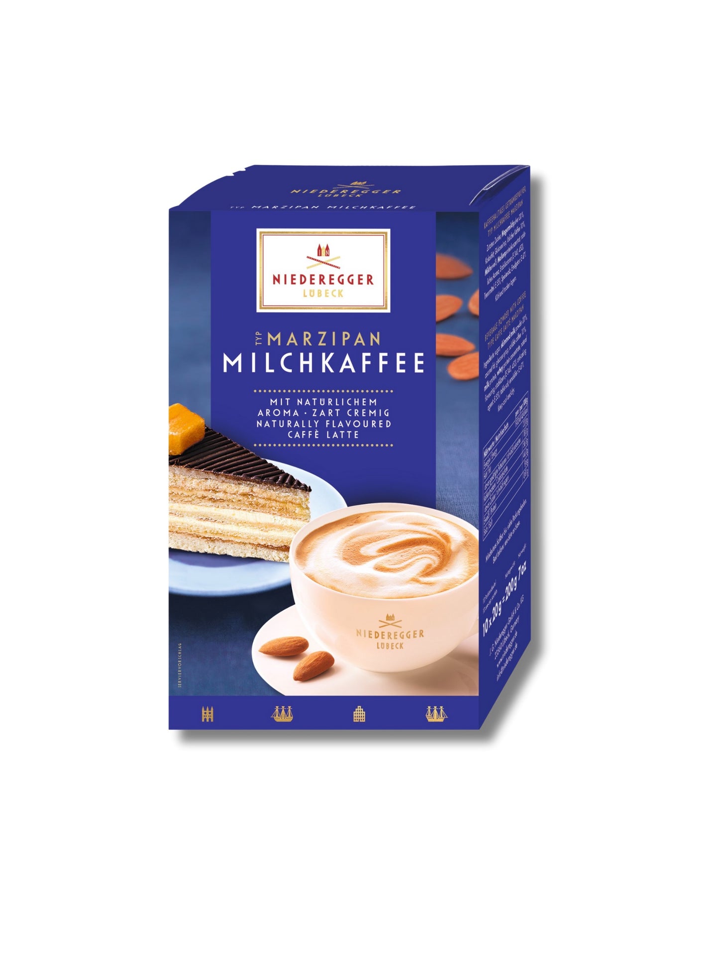 Niederegger Marzipan Milchkaffee Pulver 200g 10 Stick Portionsbeutel