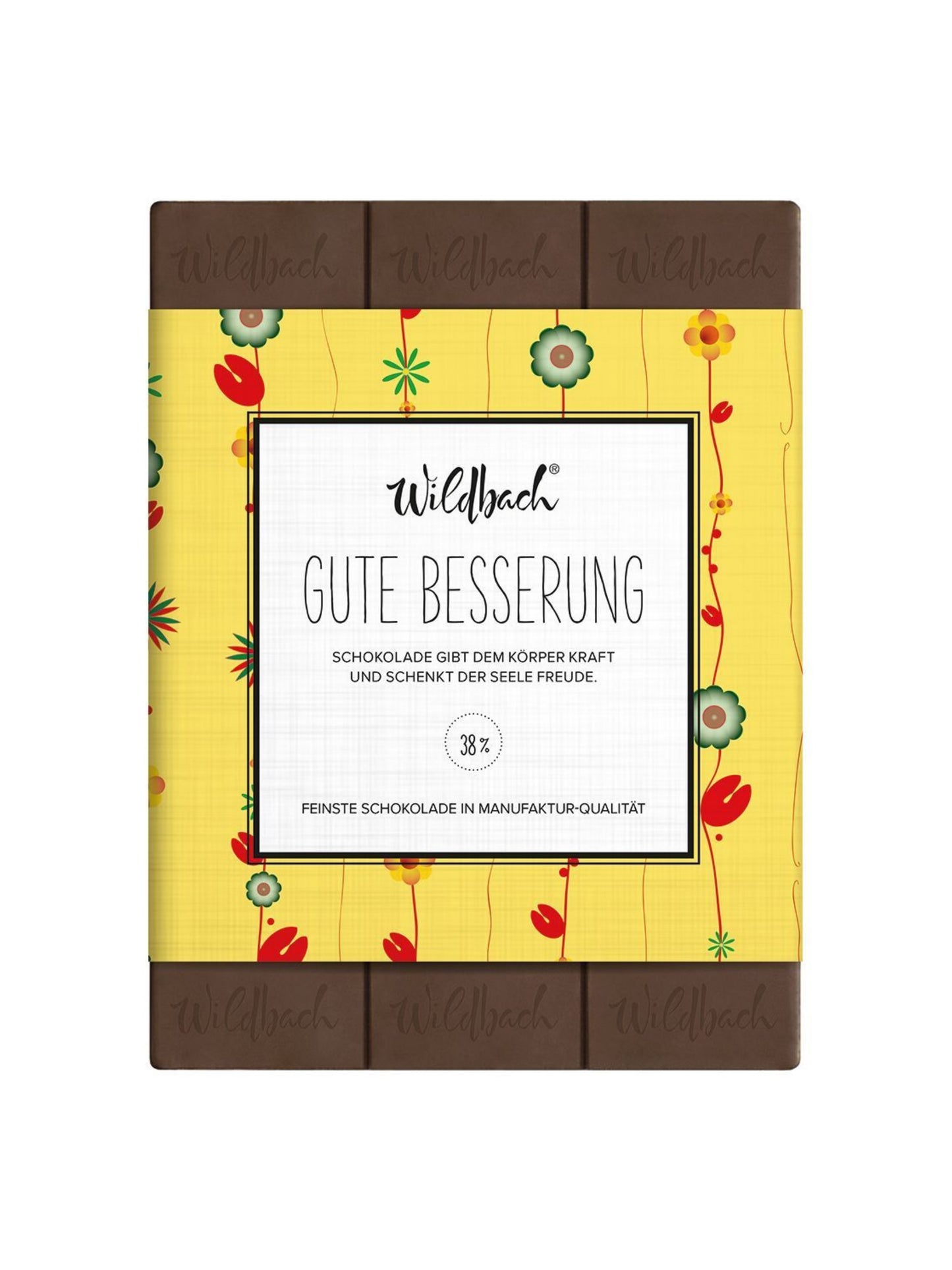 Gute Besserung Schokolade Vollmilch 38 Prozent Wildbach 70g