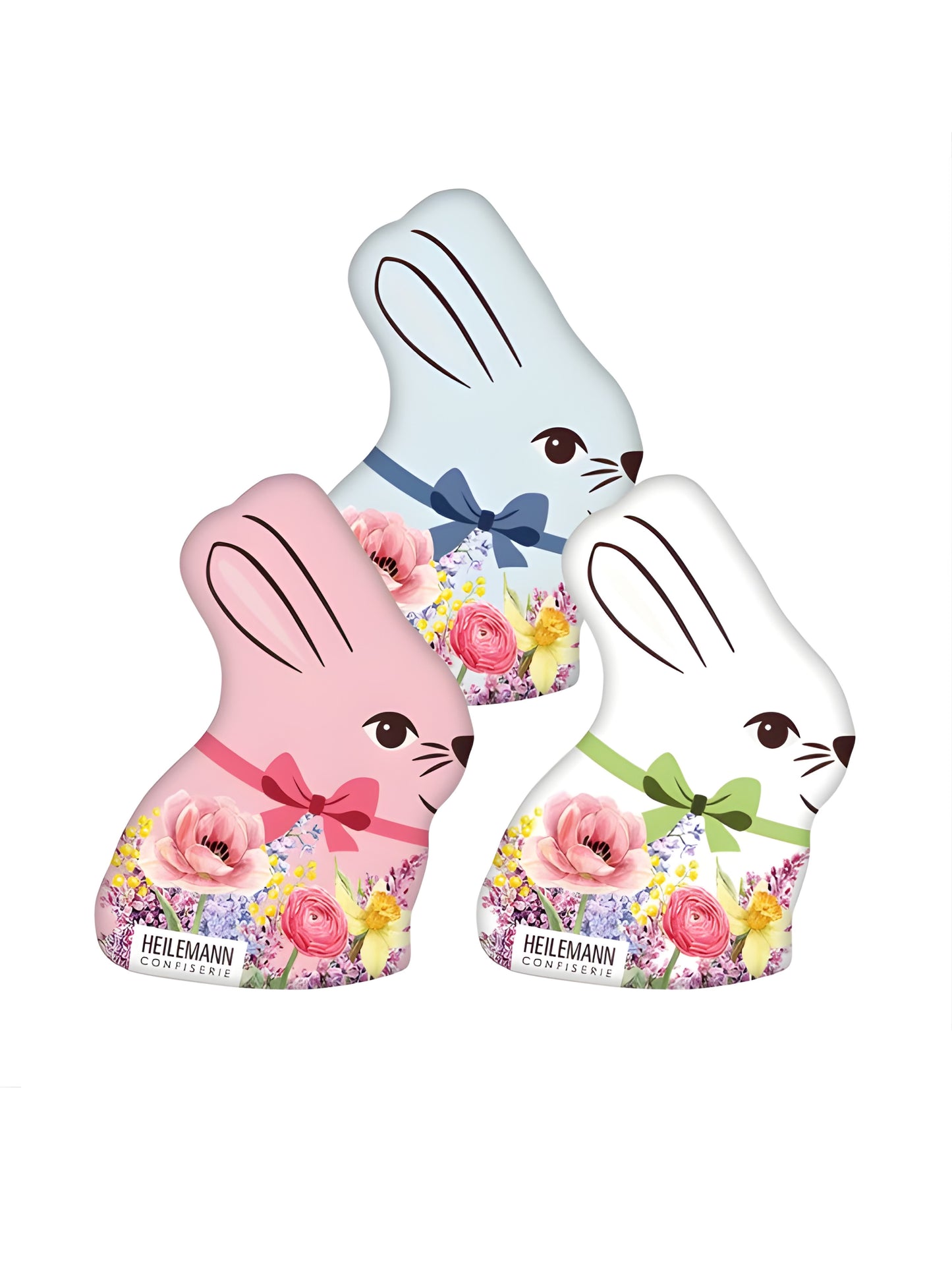 Heilemann Bunter Osterhase Edelvollmilch 50g in farbiger Folie, sortierte Farben erhältlich in der Dreyer Confiserie aus Hameln.