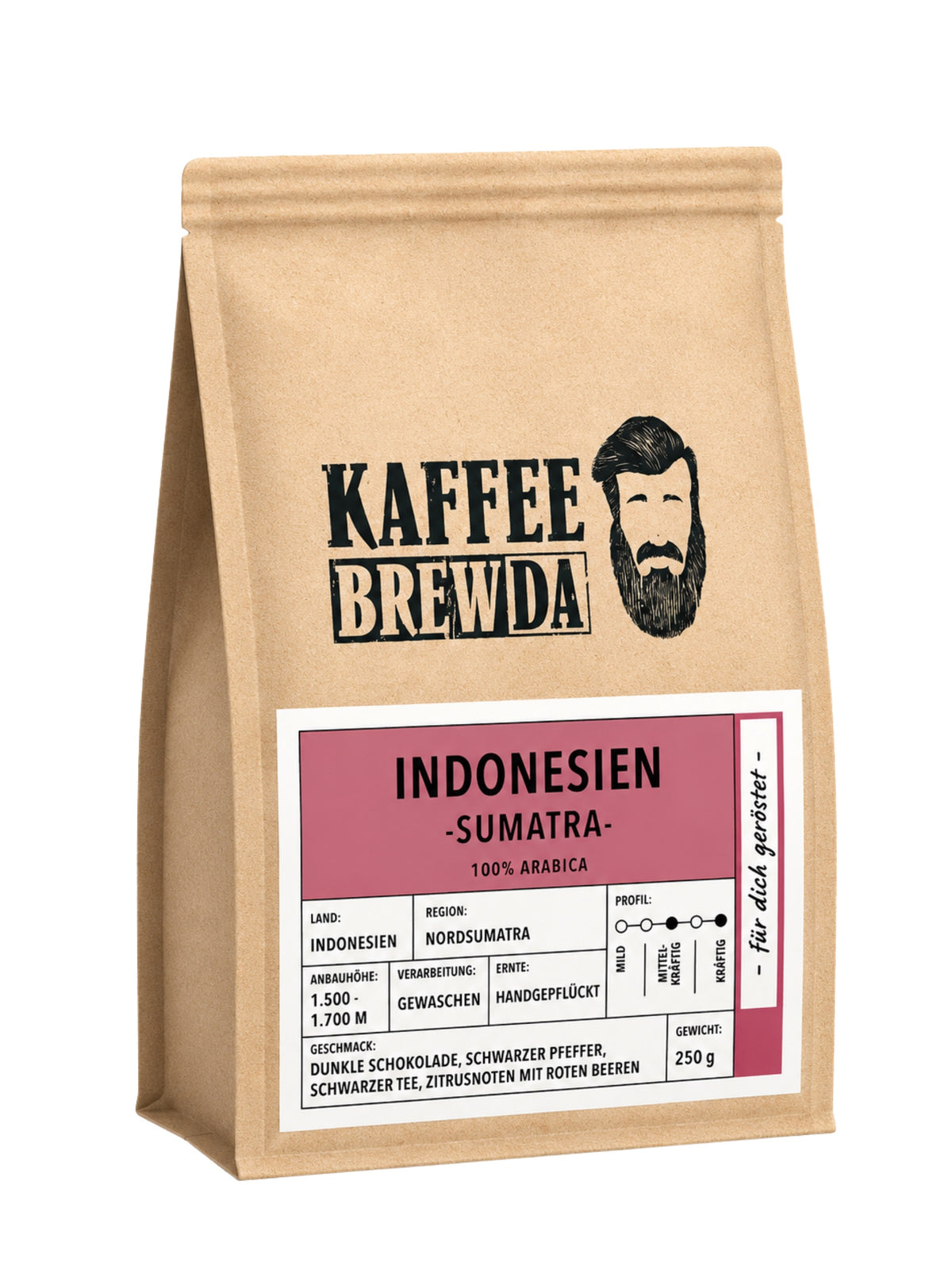 Indonesien Sumatra Meru Kaffee Bohne 250g Kaffee Brewda