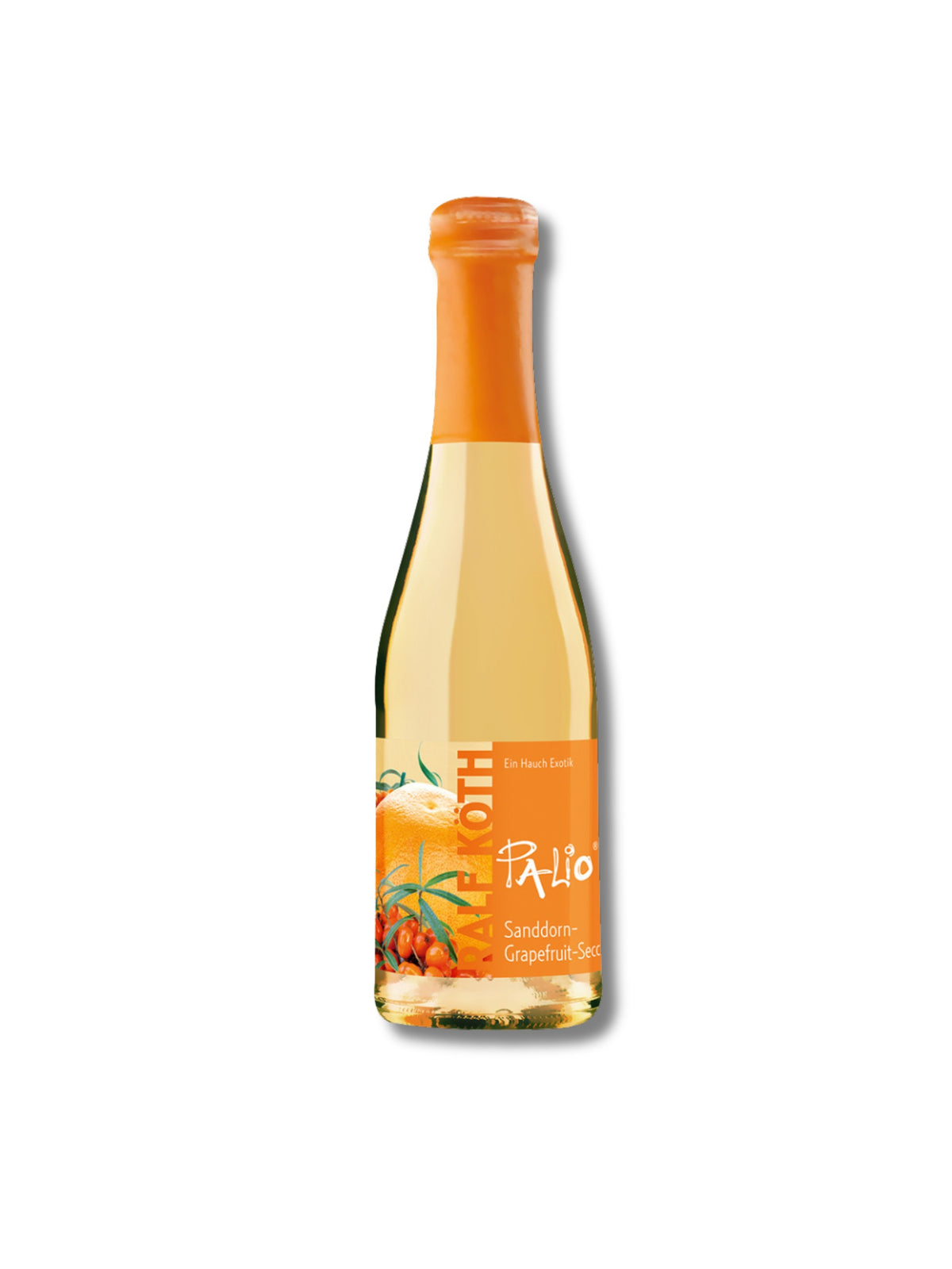 Palio Sanddorn-Grapefruit Secco Piccolo 0,2 l – feinherber Fruchtperlwein mit Zitrusnote von Wein & Secco Köth, erhältlich in der Dreyer Confiserie in Hameln.