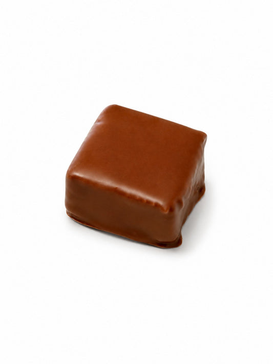 Nahaufnahme Produkt Nougat Praline Rattenfänger von Hameln 25g von der Dreyer Confiserie