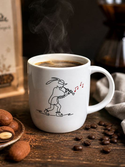 Rattenfänger Tasse auf Holztisch