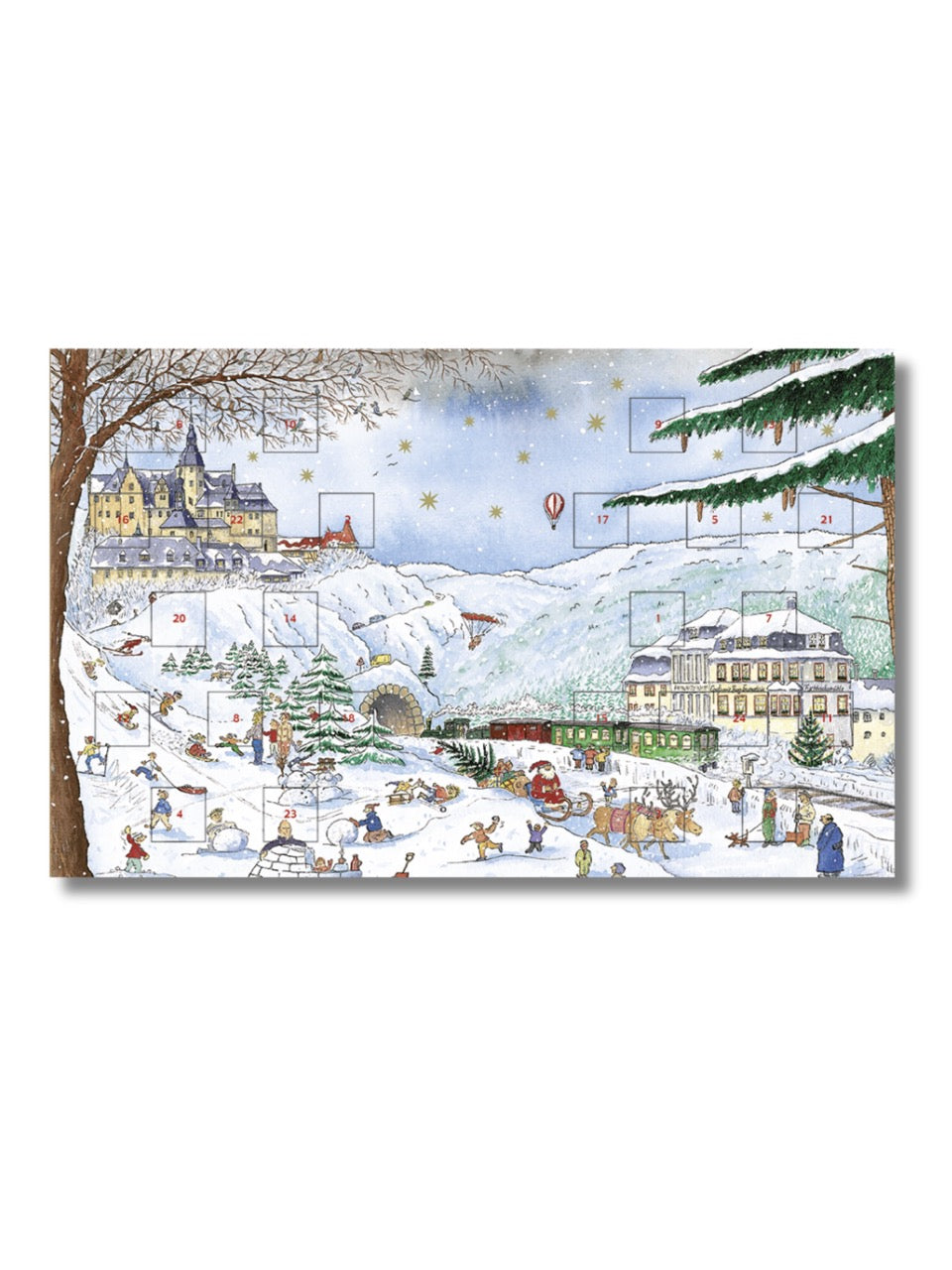 Produktbild von Lauensteiner Adventskalender „Buch“ Zartbitter 340 g.
