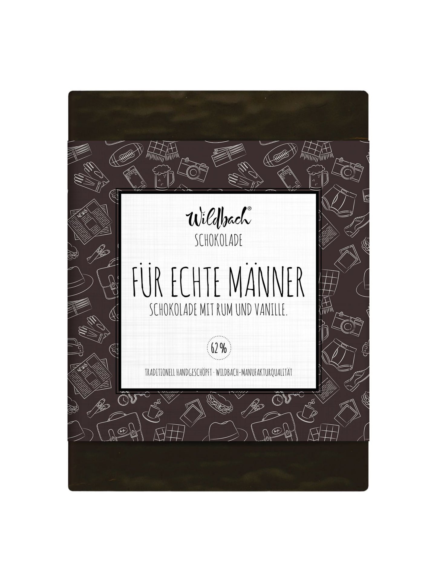 Rum Schokolade Zartbitter 62 Prozent Wildbach 70g