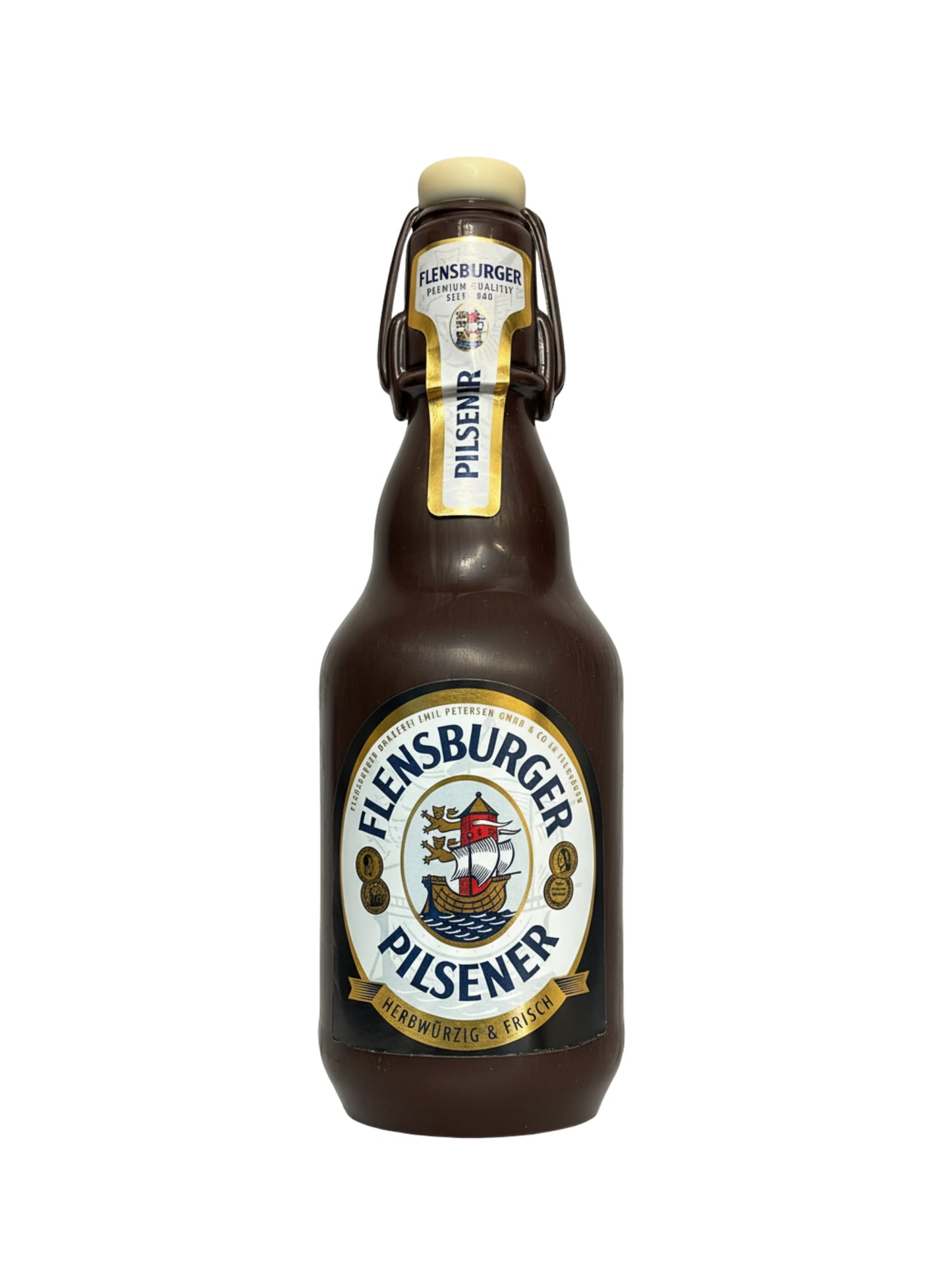 Schokoladen Bierflasche Flensburger aus Zartbitterschokolade 130g
