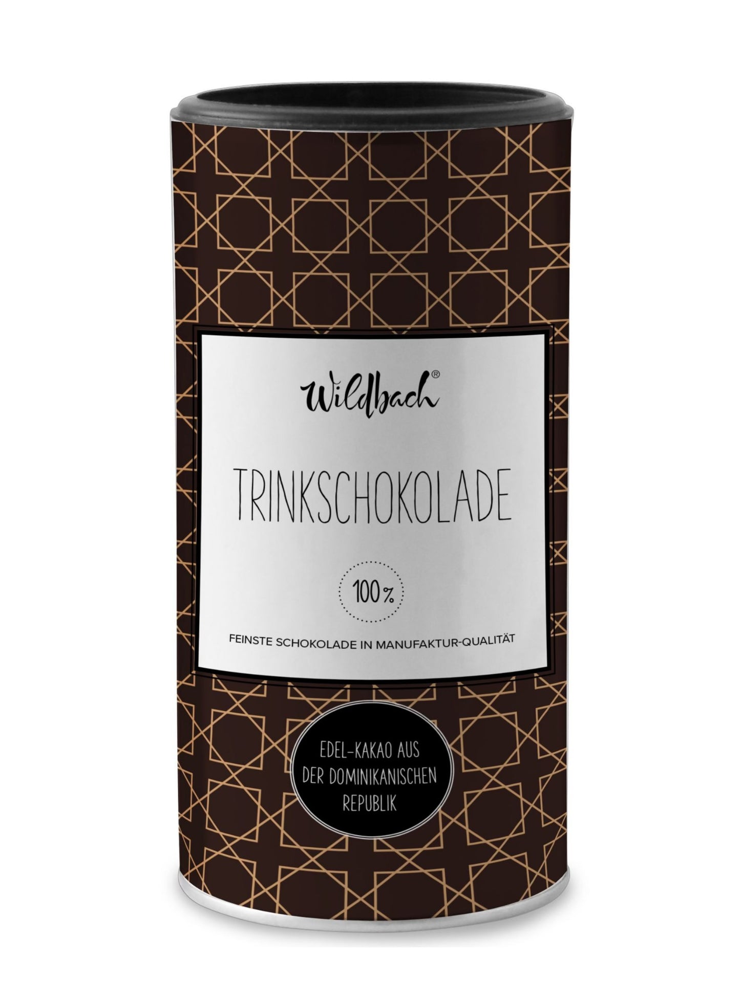 Trinkschokolade Edelbitter 100 Prozent 200g Wildbach Kakaopulver