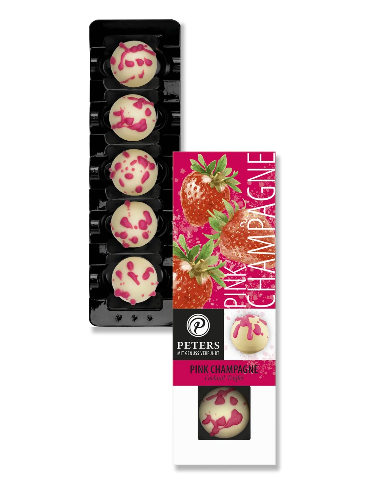 Trüffelpralinen mit Champagner und Erdbeere 62g PETERS Pralinen