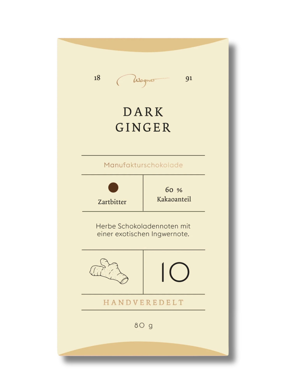 Wagner Manufakturschokolade Dark Ginger Zartbitterschokolade