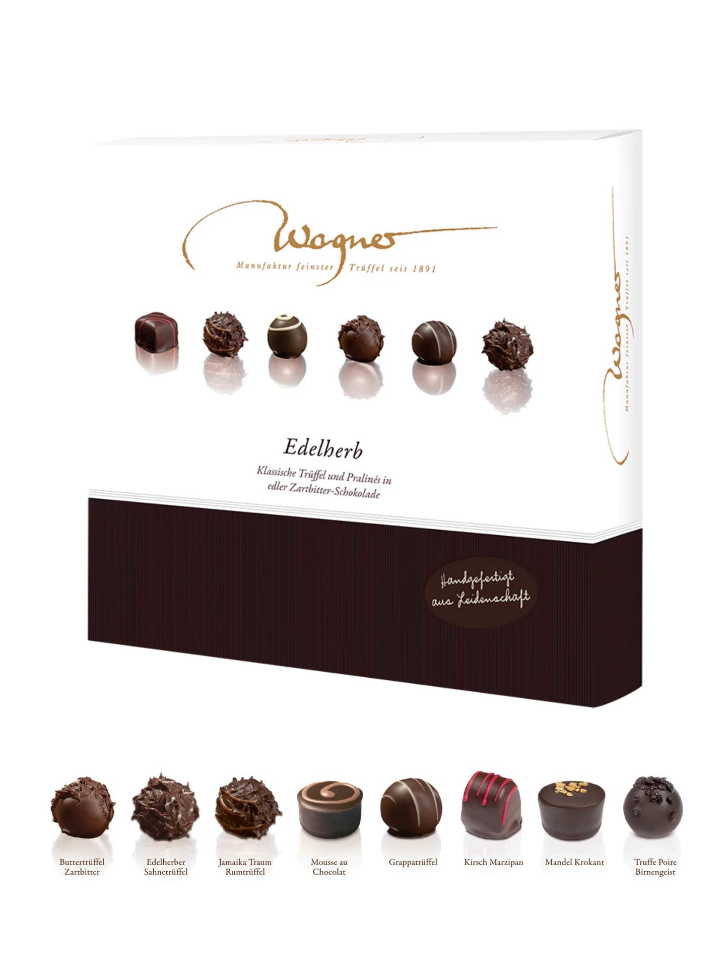 Trüffelpralinés Edelherb Zartbitter 200g Wagner Pralinen