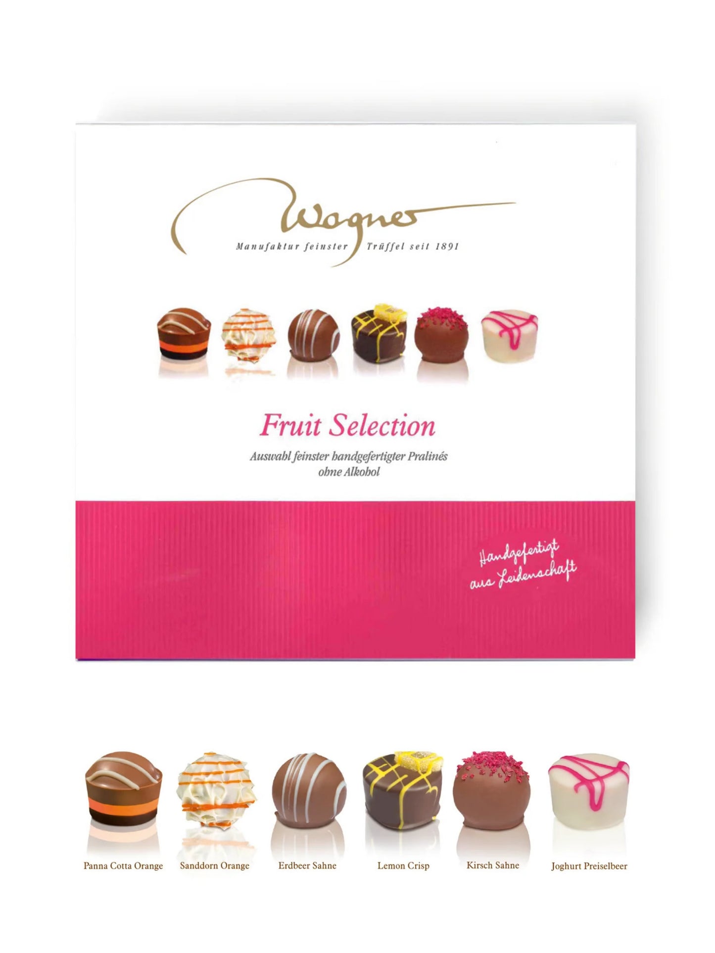 Fruchtige Pralinen ohne Alkohol Fruit Selection Wagner Pralinen