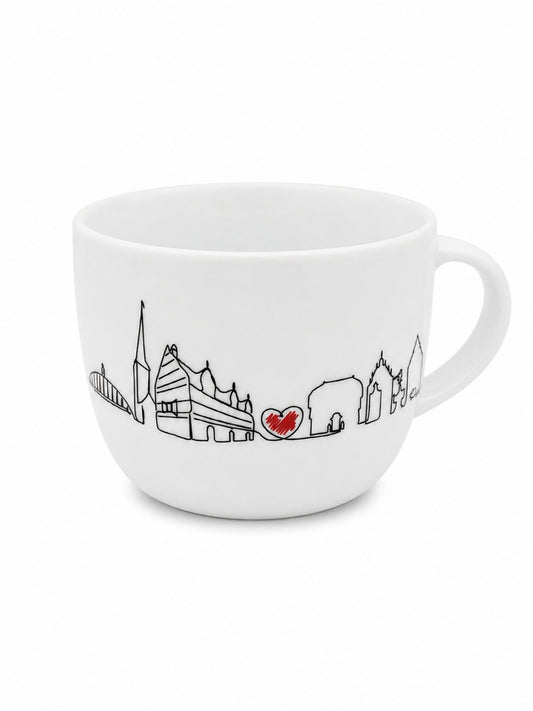 Cappuccino-Tasse Hameln 250ml mit Altstadt-Motiv