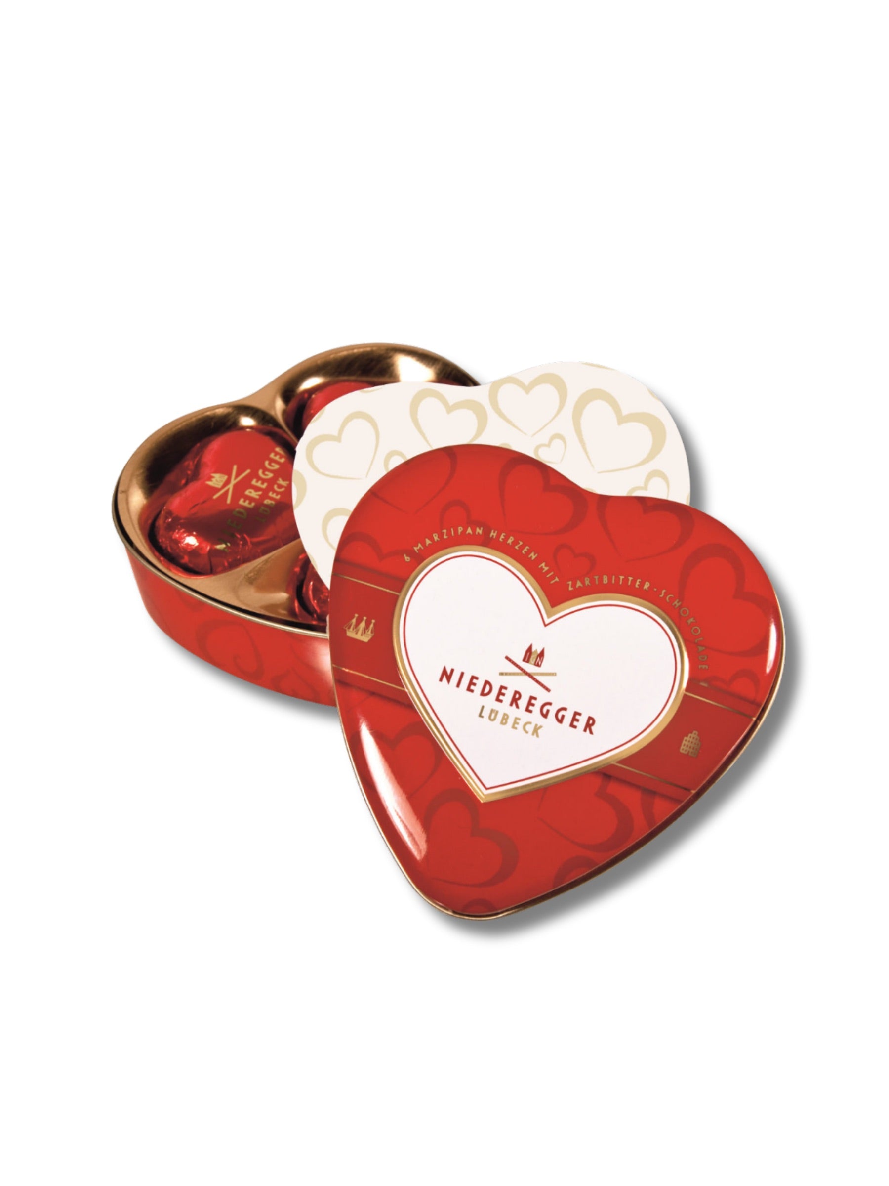 Marzipan Herzen Zartbitter Geschenkdose 75g Niederegger