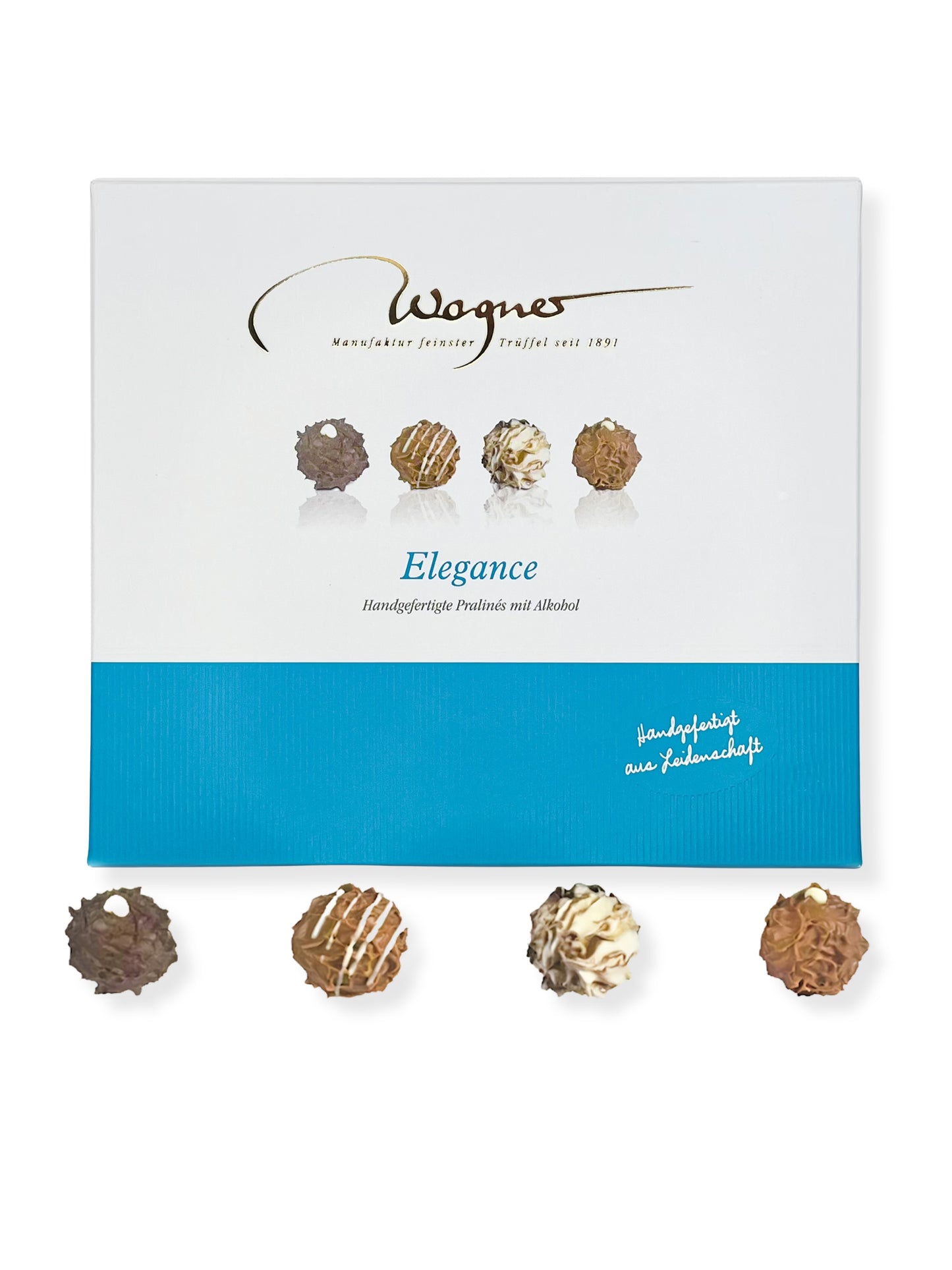 Elegance Trüffelpralinen Mischung ohne Alkohol 100g von Wagner Pralinen