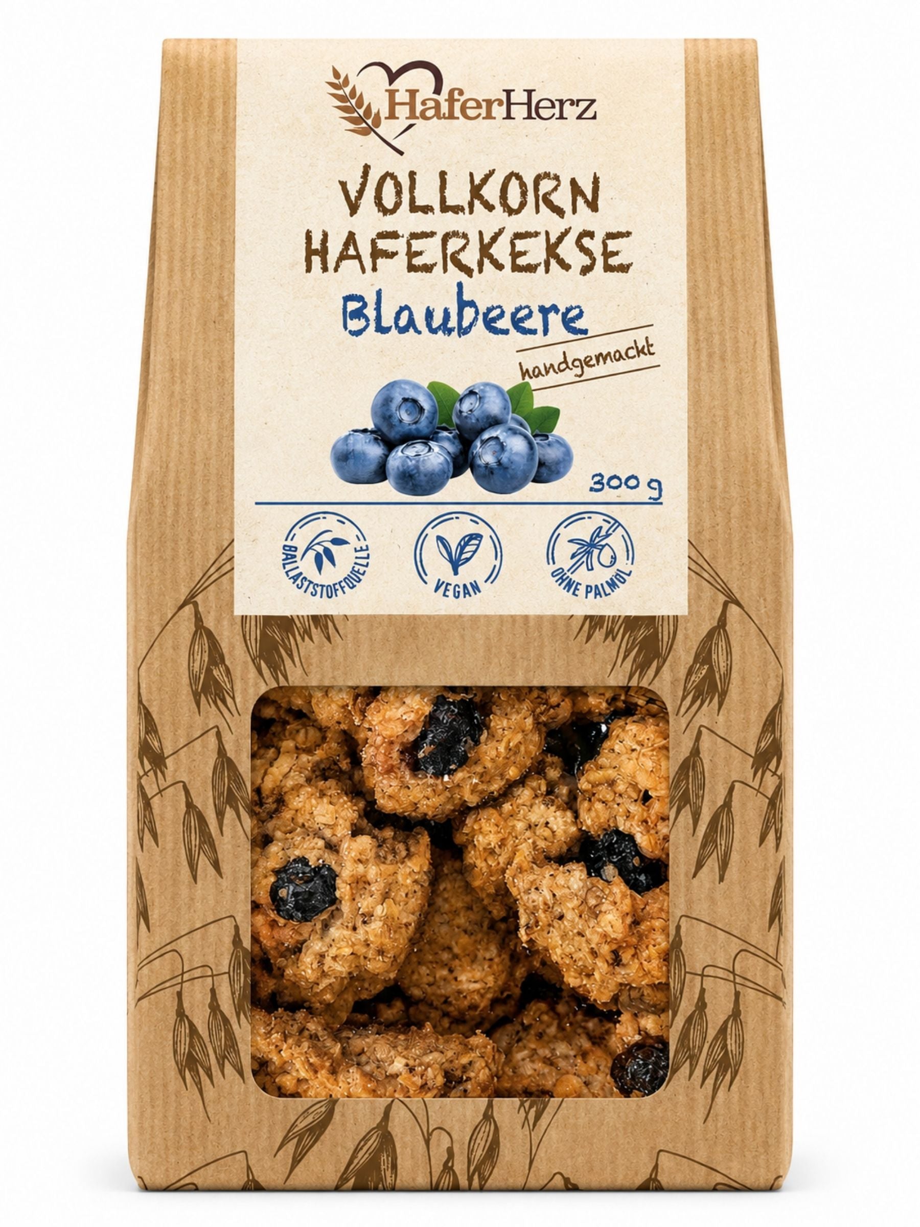 Haferkekse Blaubeere vegan 300g HaferHerz