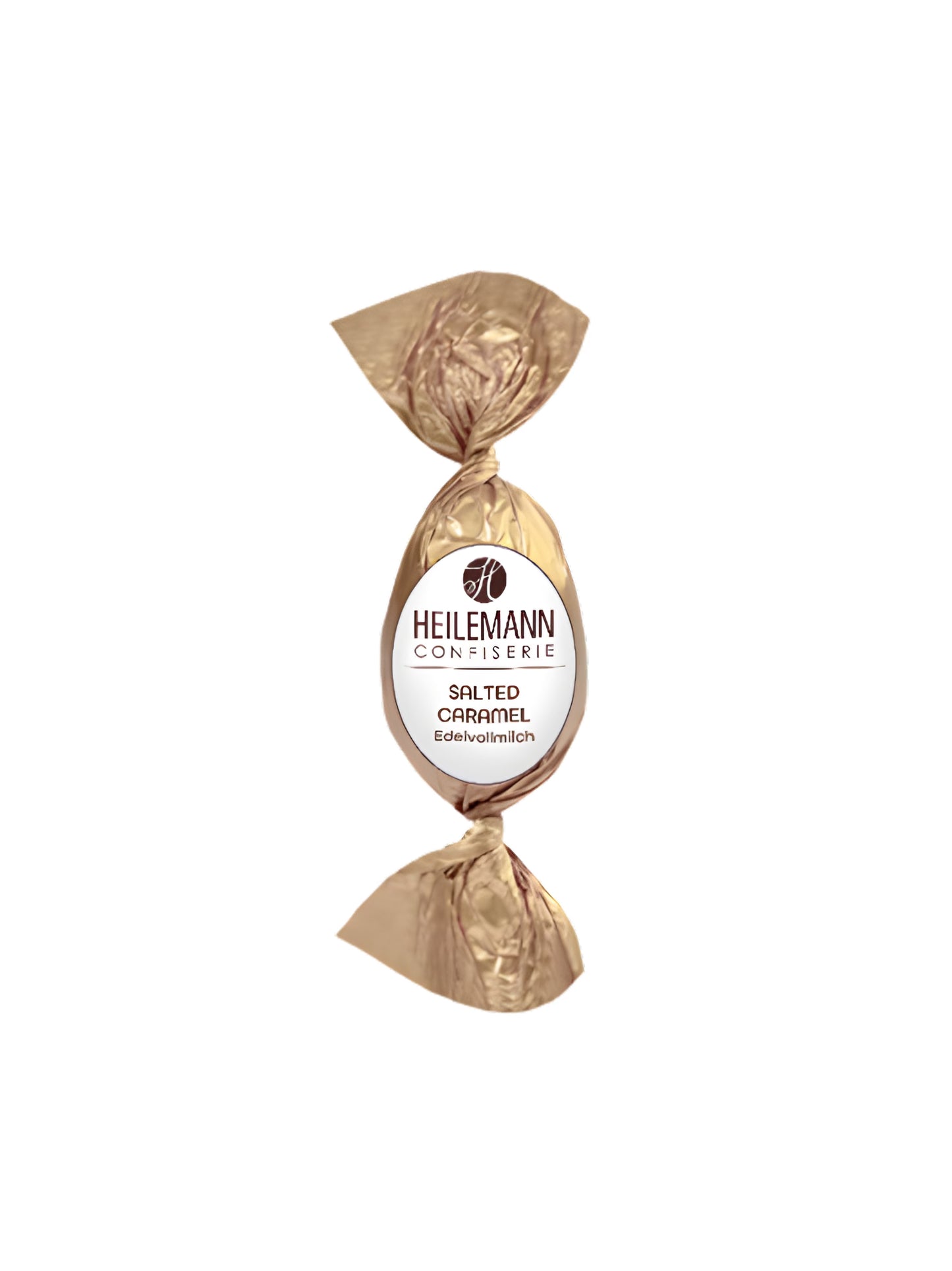 Heilemann Salted Caramel-Osterei: Edelvollmilchschokolade mit cremiger Salzkaramell-Trüffelfüllung, erhältlich in der Confiserie Dreyer.