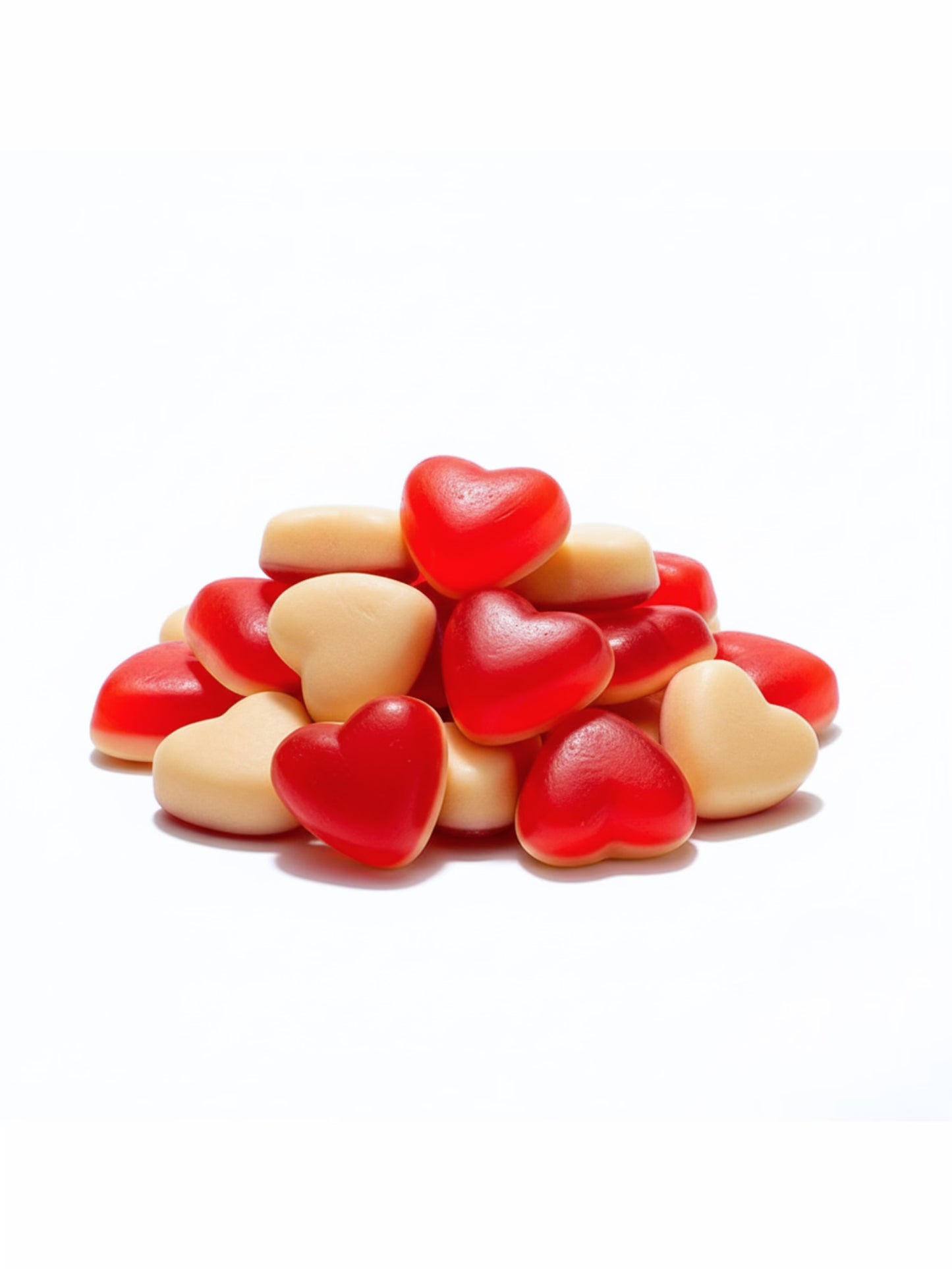 Himbeerherzen auf Vanilleschaum Fruchtgummi 200g Dreyer Confiserie