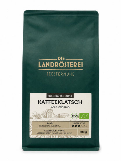 Kaffeeklatsch Kaffee Bohne 500g von Die Landrösterei Seestermühe