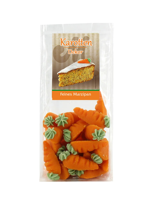 Odenwälder Marzipan-Karotten aus feinem Marzipan – Dekor für Karottenkuchen und Ostergebäck erhältlich in der Dreyer Confiserie Hameln. 