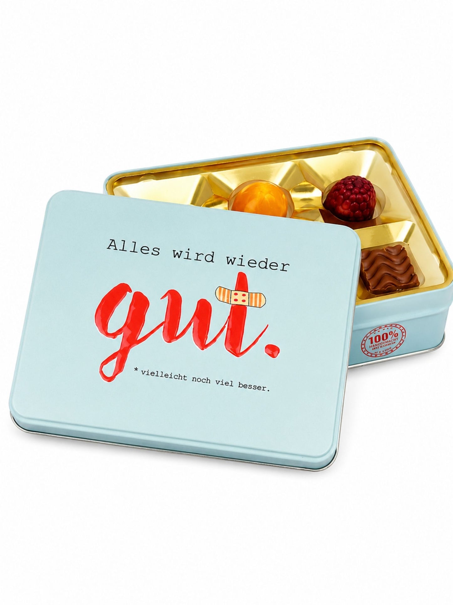Präsentdose Alles wird wieder gut 75g Confiserie Rabbel