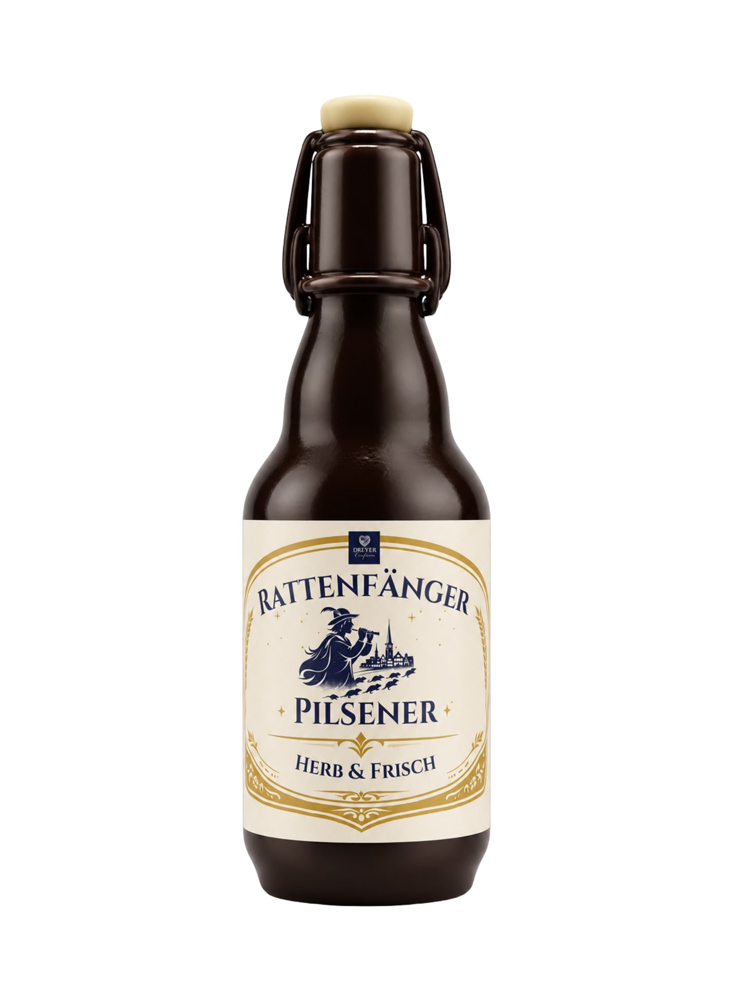 Schokoladen Bierflasche Rattenfänger Pilsener Hameln Dreyer Confiserie 130g