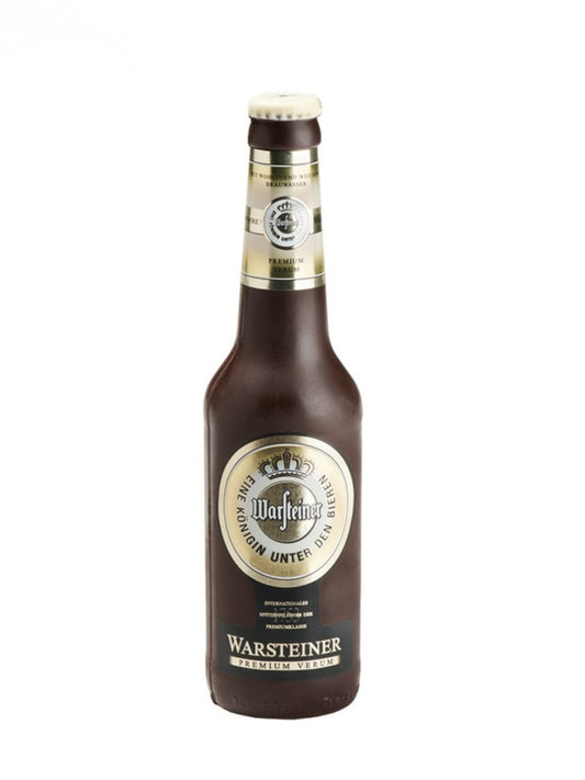 Schokoladen Bierflasche Warsteiner aus Zartbitterschokolade 130g