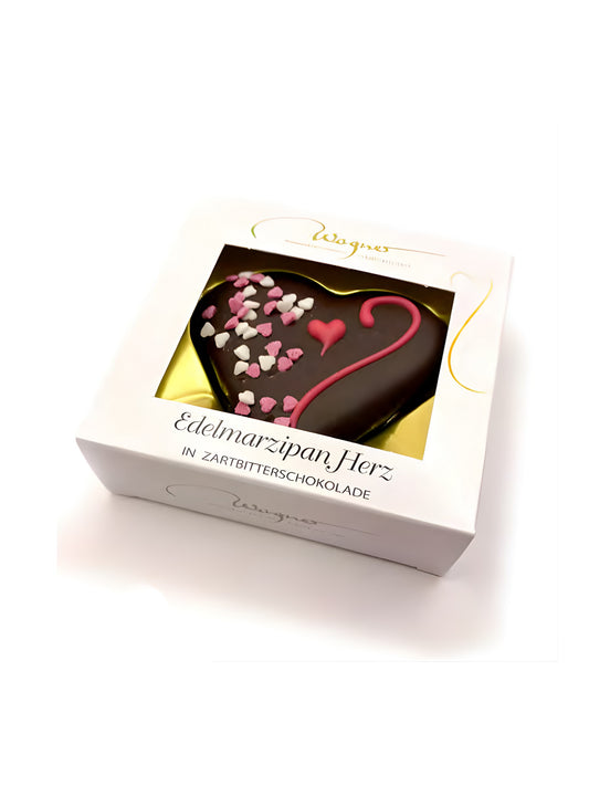 Edelmarzipan Herz Zartbitter 50g Wagner Pralinen
