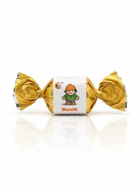 Wagner Pralinen Mainzelmännchen Berti Nougat Praline. 